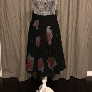 Vintage OMI Black Skirt with and jeweled details.